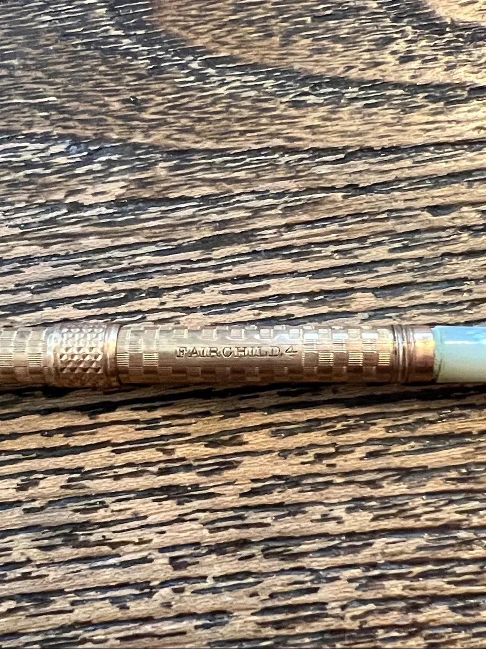 Antique 14k Gold Mother of Pearl Dip Pen, Leroy W Fairchild